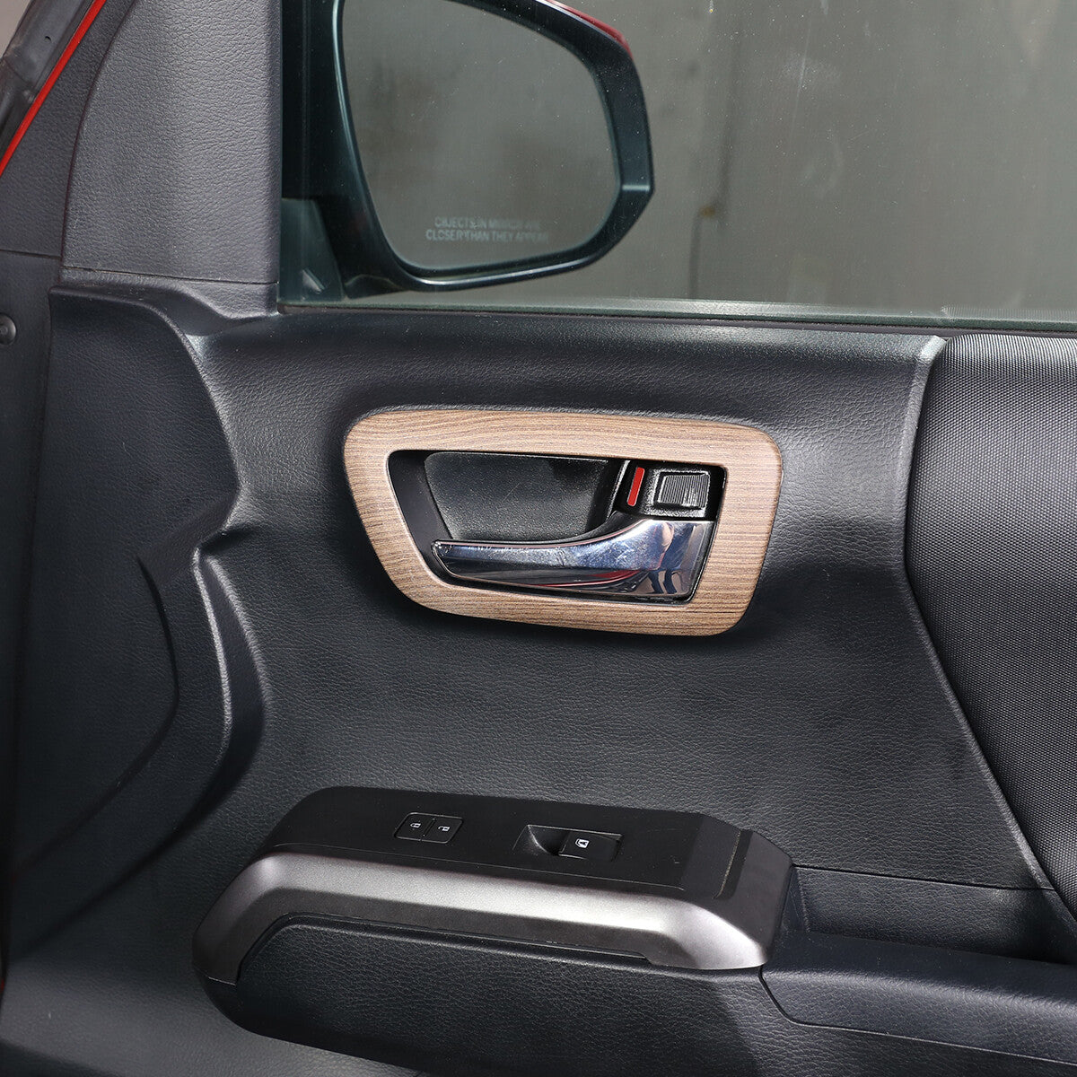Wood Grain Interior Center Console Cover Trim For Toyota Tacoma 2016-2023 35