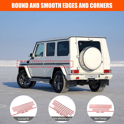 Red Cabon Body Side Door Moulding Sticker For Benz G Class W463 G500/55/63 07-18 10