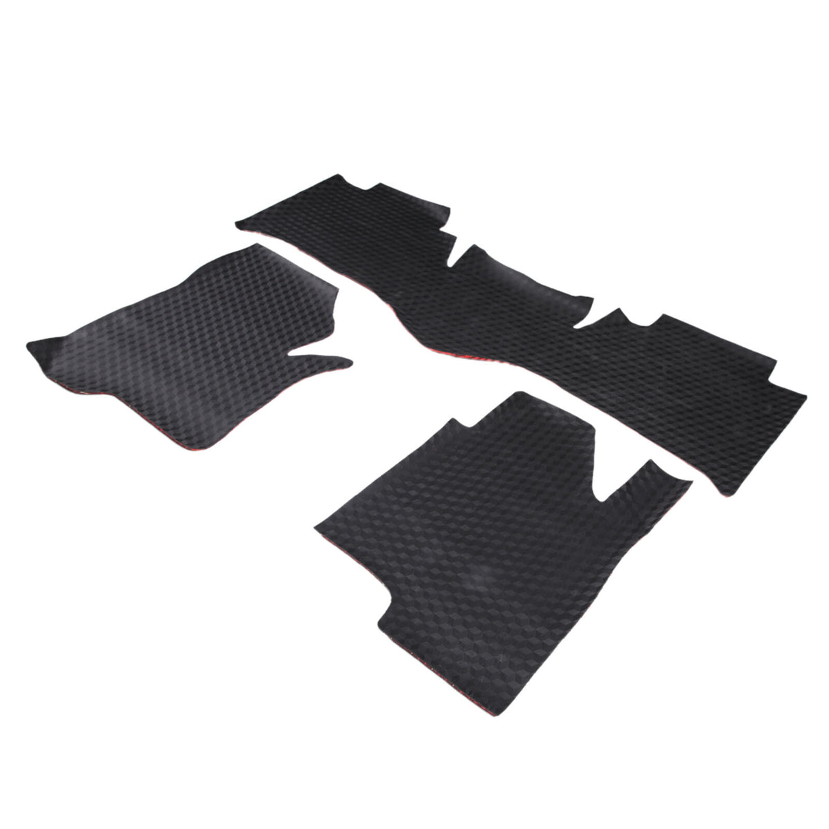 Red Car Floor Mats Liner Cargo Carpets Foot Pads For Hummer H2 2003-2007 13