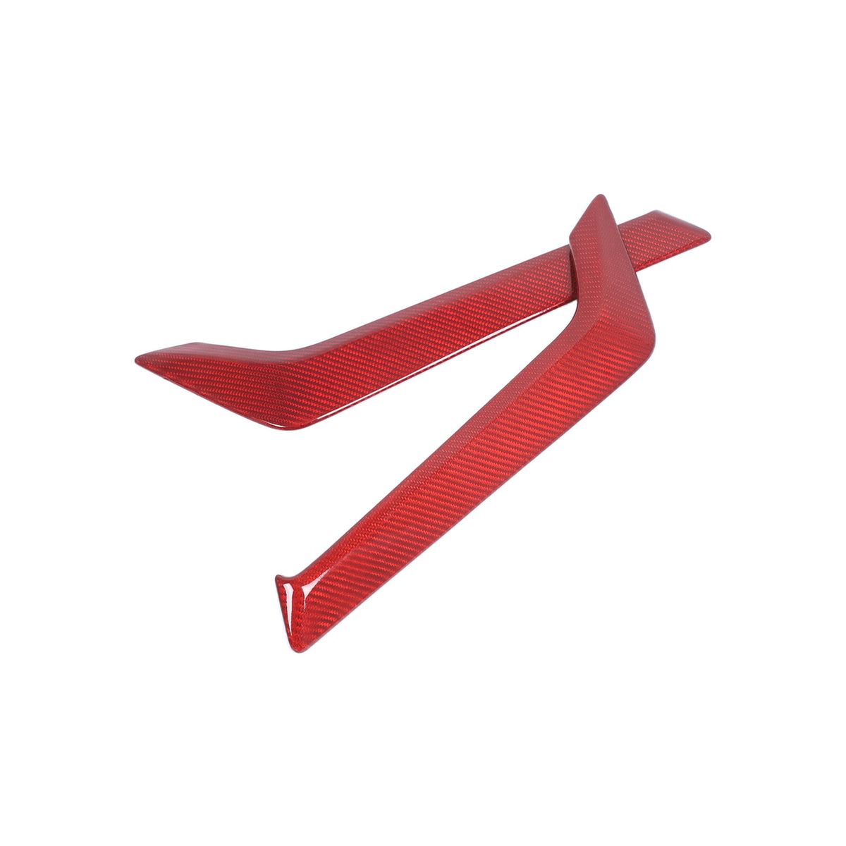 Red Real Dry Carbon Fiber Side Air Fender Vent Trim For Infiniti Q60 2016+ 2