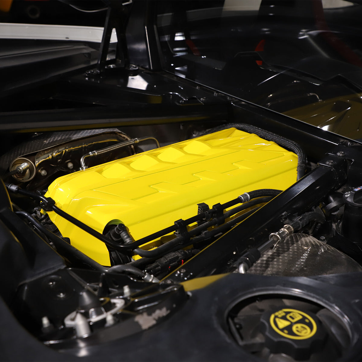Yellow Replacement Engine hood panel Trim Cover For Corvette C8 2020-26 US 7