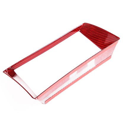Red Carbon Fiber Dashboard Navigation Cover Trim for For Jaguar F-TYPE 2013-18 8