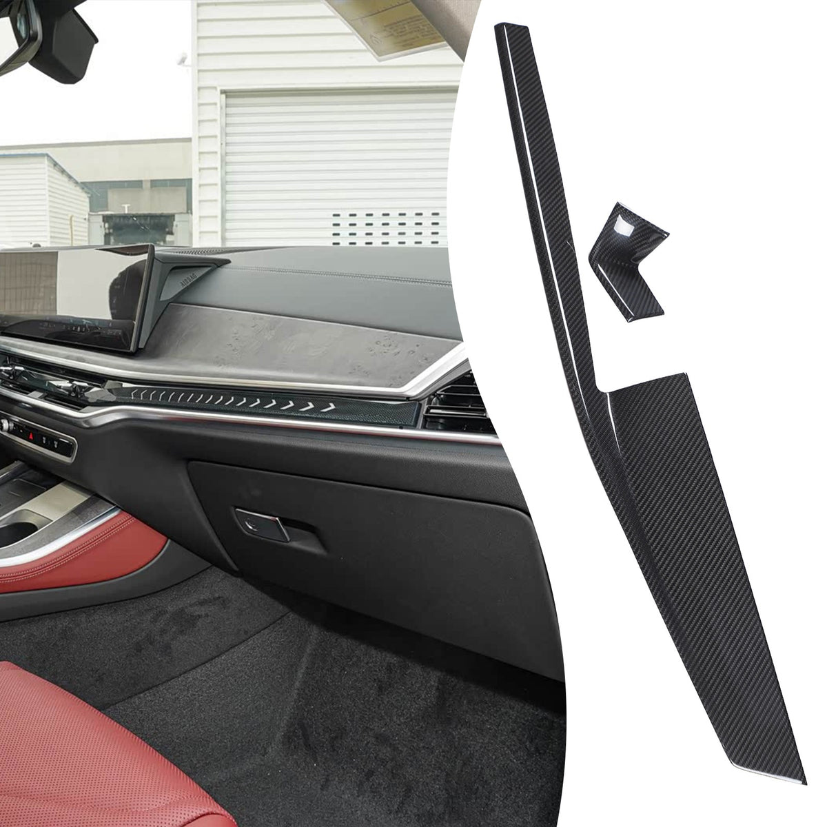 Real Carbon Fiber Center Dashboard Trim For BMW X5 G05 X6 G06 X7 G07 23+ US 11