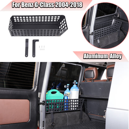 Black Alloy Trunk Left Side Storage Basket Trim Tray For Benz G-Class 2004-2018 1