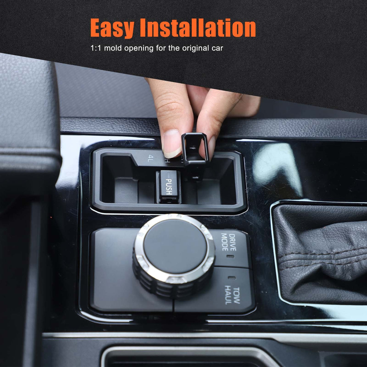 Matte Black ABS Interior Decoration Cover Trim Kit For Toyota Tundra 2022-26 US - Variants 1-5 14