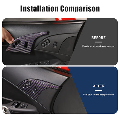 Real Carbon Fiber Children Lock Button Frame Trim For Corvette C6 2005-2013 6