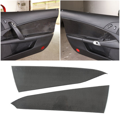 Soft Carbon Fiber Interior Anti-kick Door Panel Sticker For Corvette C6 2005-13 3