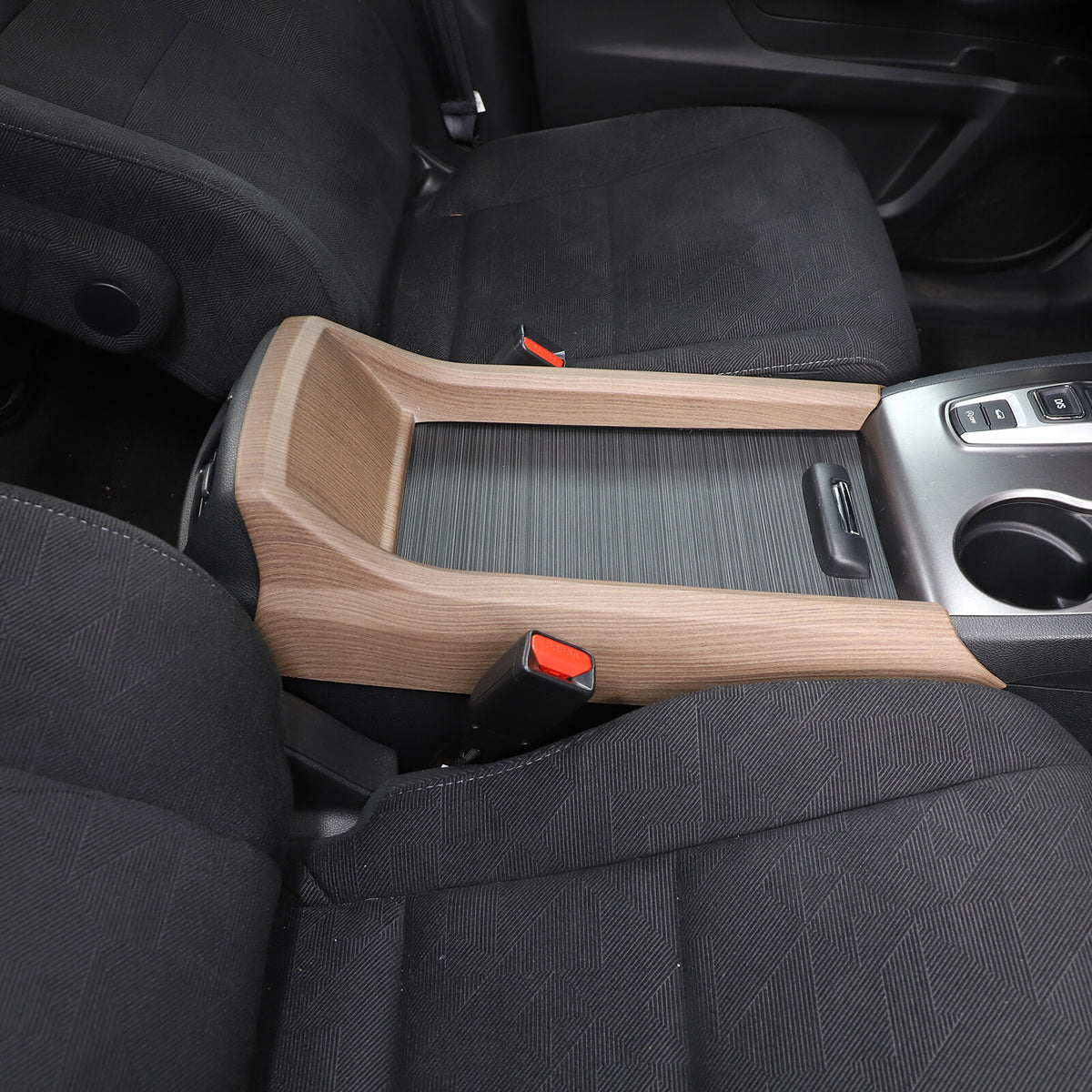 ABS Wood Grain Center Console Armrest Box Side Panel Trim for Honda Pilot 15-22 10