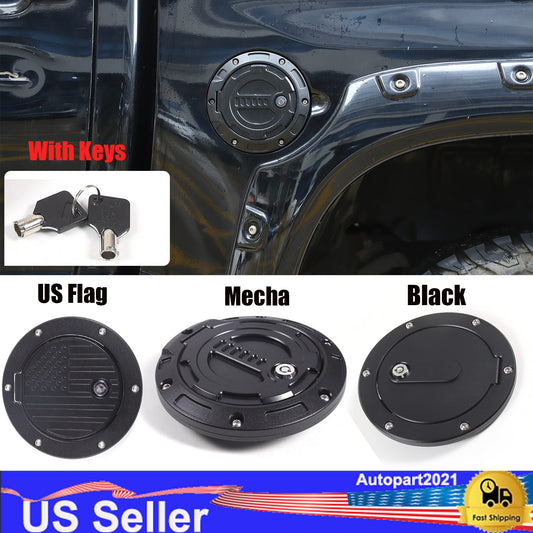 3 Types Door Fuel Tank Cover W/ Lock Gas Cap Trim For Toyota Tundra 2007-21 US 1