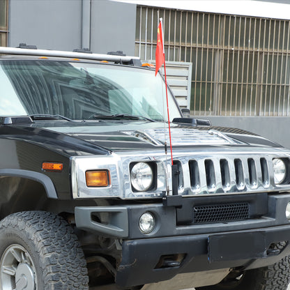 Front Bumper Flagpole Holder Antenna Mount Bracket For Hummer H2 2003-2009 8