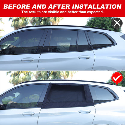 Black ABS Rear Door Window SunShade Cover For BMW X3 G01 2018-2024 22