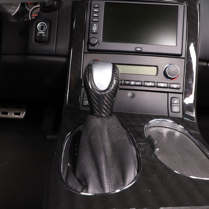 Real Carbon Fiber Console Gear Shift Knob Head Cover Trim For Corvette C6 05-13 10