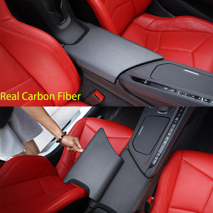 Matte Real Dry Carbon Fiber Interior Decor Trim Cover For Corvette C8 2020+ 28