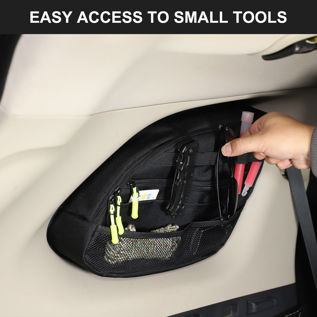 Rear Trunk Left Side Storage Bag Pocket Organizer For Mitsubishi Outlander 16-20 17