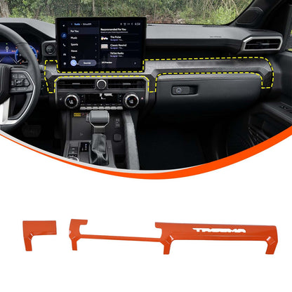 Orange Center Console Trim Strip Cover For Toyota Tacoma SR/SR5 2024+ 4