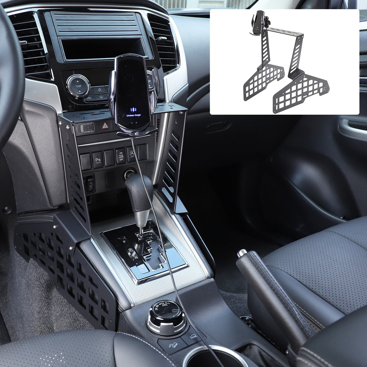 Wireless Center Molle Panel Device Mount For Mitsubishi L200 Triton 2019-23 2