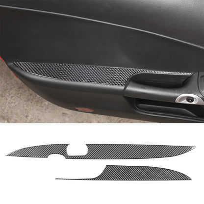 Carbon Fiber soft Door armrest panel Cover sticker Trim For Corvette C6 2005-13 2