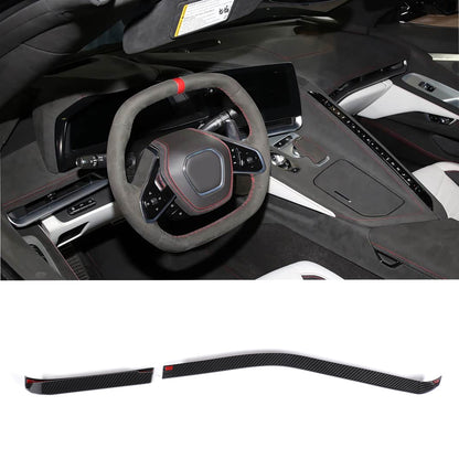 Carbon Fiber ABS Dashboard Side Air Vent Trim Cover For Corvette C8 2026+ US 3