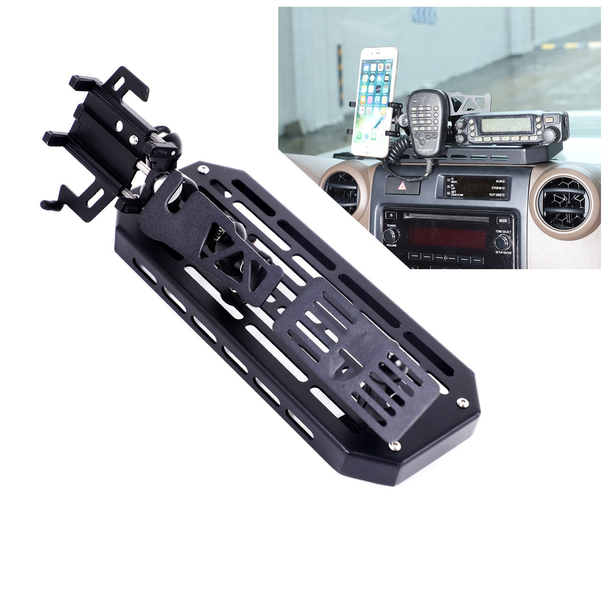 Off-Road Center Air Vent Phone Bracket For Toyota Land Cruiser LC71/76/79 2009+ 20