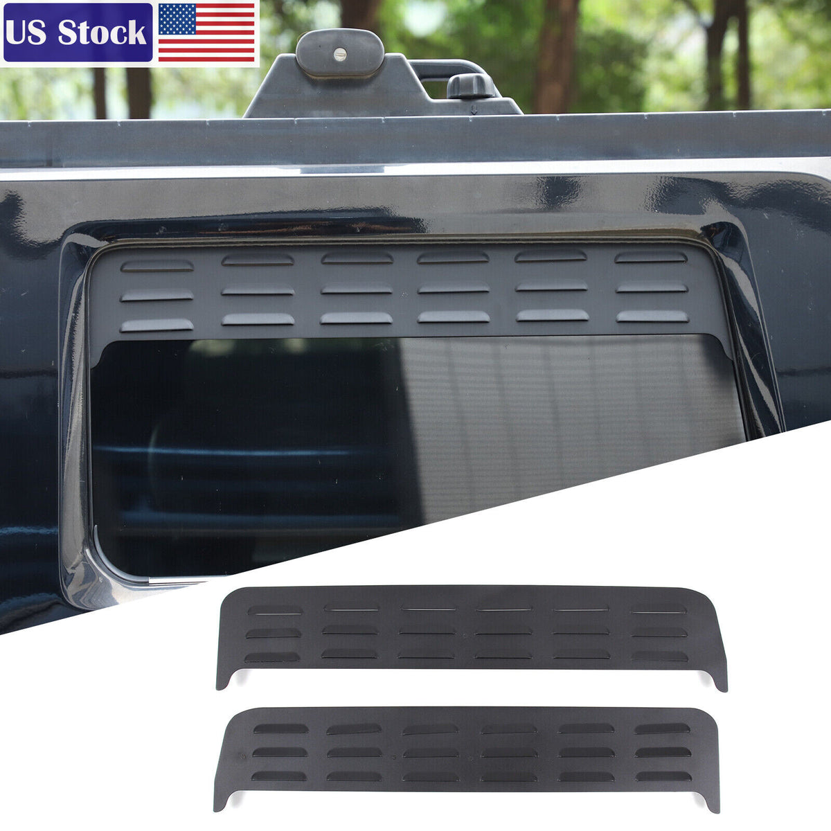 Black Alloy Wagon 2nd Row Door Window Air Vents Screens For Hummer H2 2003-09 US 1