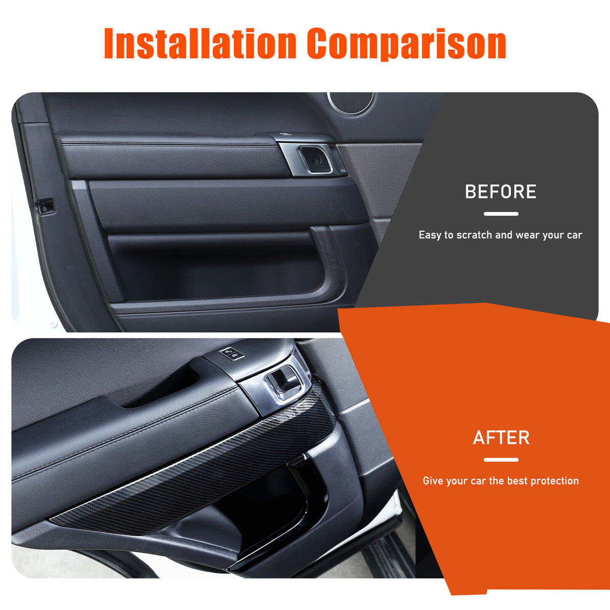 Replace ABS Carbon Interior door Panel For LR Range Rover Sport L494 2014-17 14