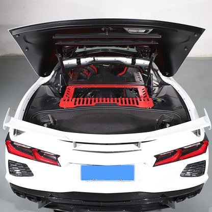 Red Alloy Engine Bay Panel Cover Trim Fit For Corvette C8 2020-26 11