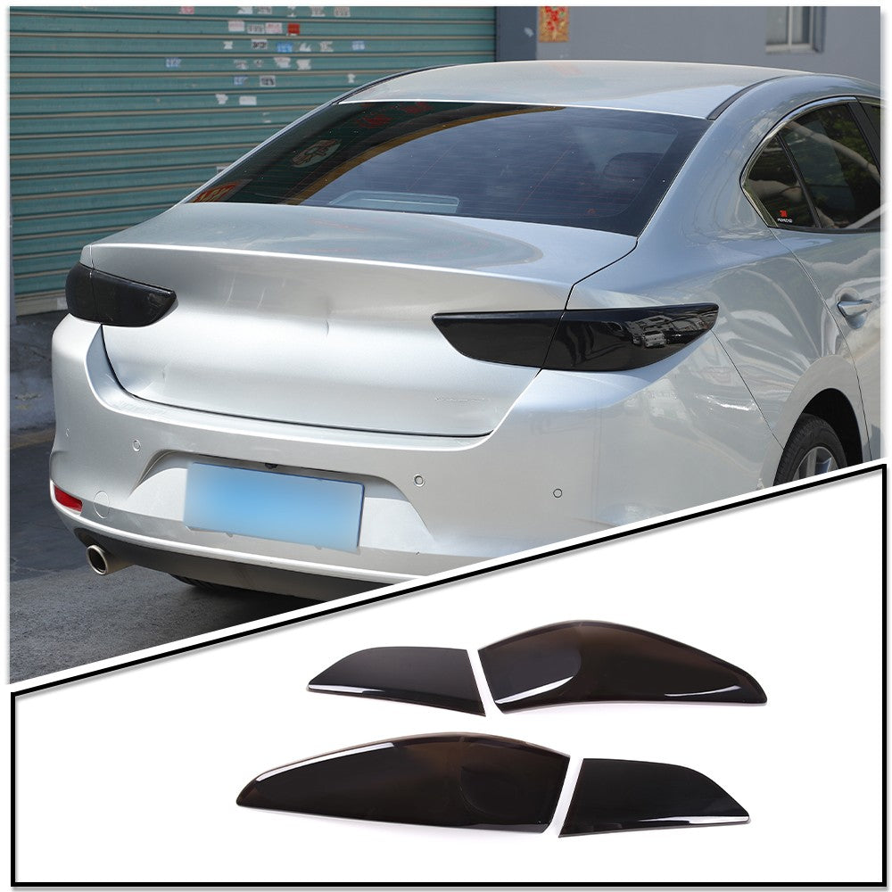 Smoked Black Tail Light Lamp Cover Guard Trim For Mazda 3 2020-21 20