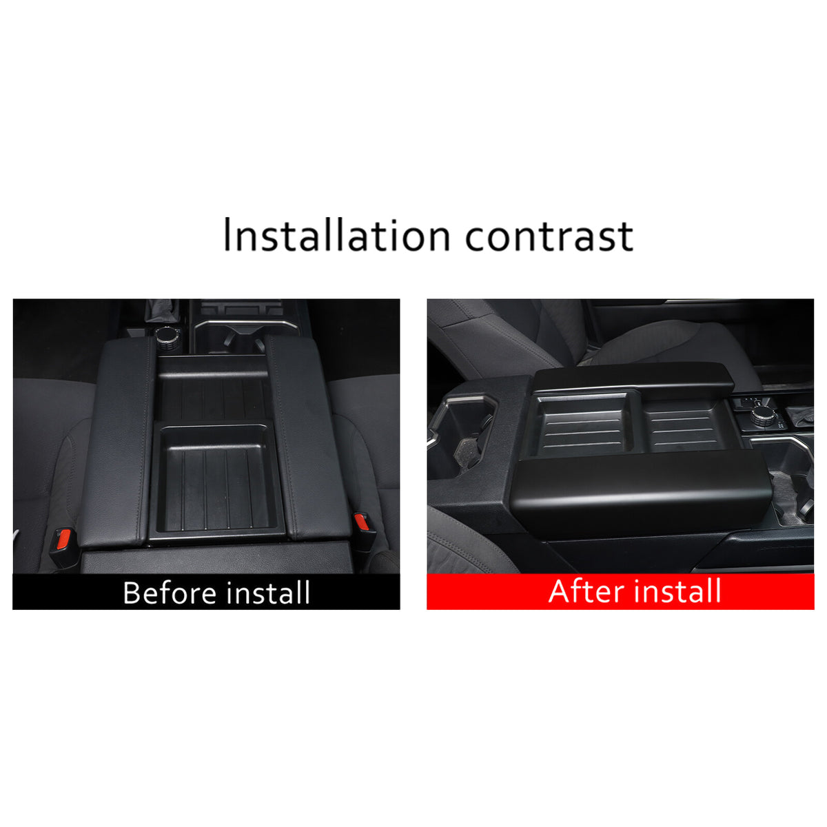 Matte Black ABS Interior Decoration Cover Trim Kit For Toyota Tundra 2022-26 US - Variants 21-25 45