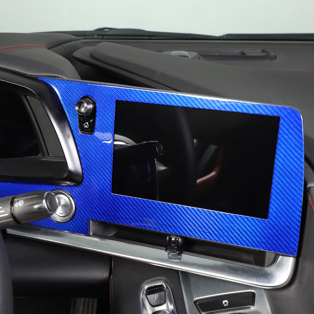 Blue Real Carbon Fiber Full Interior Set Decor Trim Kit for Corvette C8 20-25 - Variants 11-15 47