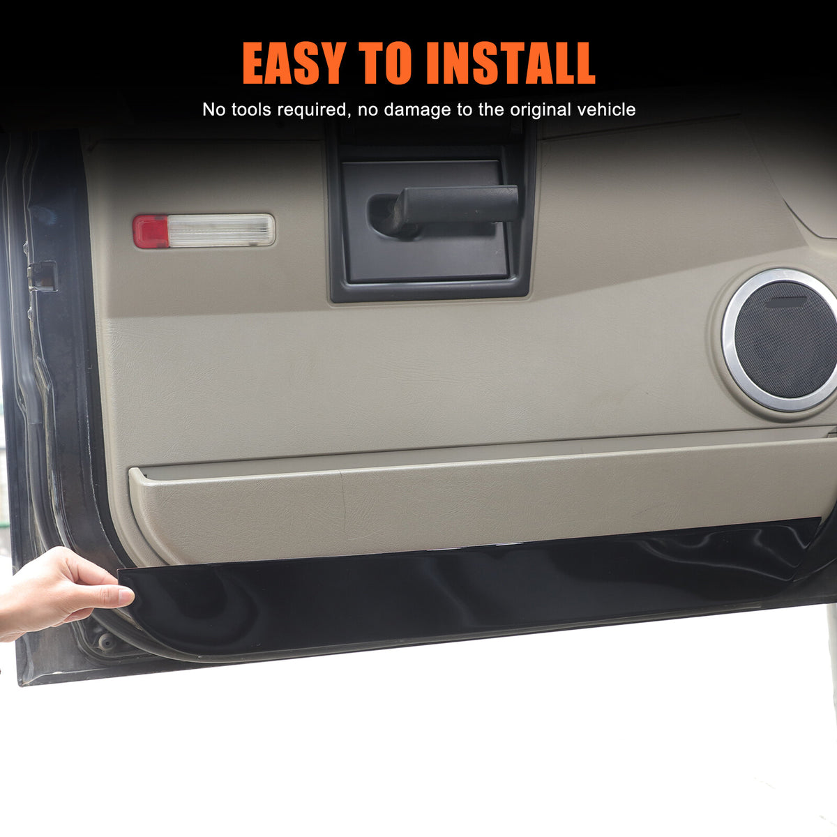 Piano Black Door Interior Anti-kick Panel Trim Sticker for Hummer H2 2003-2007 9
