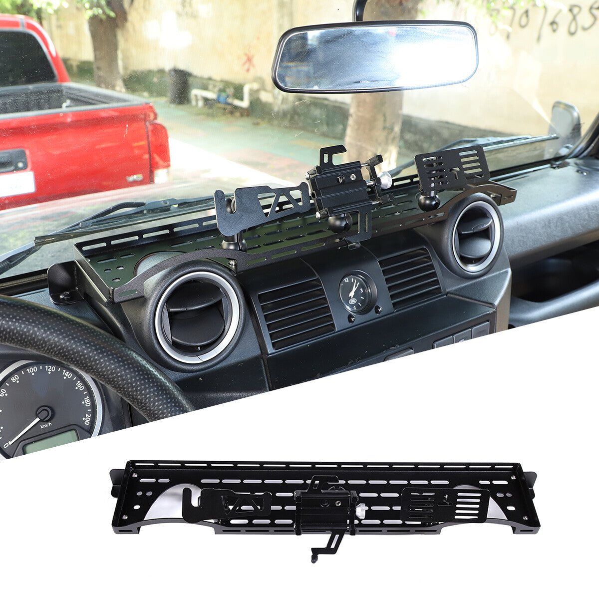 Dashboard Multi-functional Phone Holder Bracket For Land Rover Defender 04-19 1