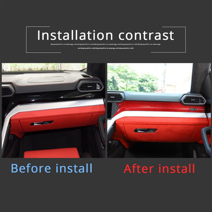 Red Carbon fiber Front Dashboard Strip Cover Trim For Lamborghni Urus 2018-23 4