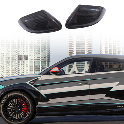 Real Carbon Fiber Exterior Mirror Trim W Light For Lamborghini URUS 18-24 US 16