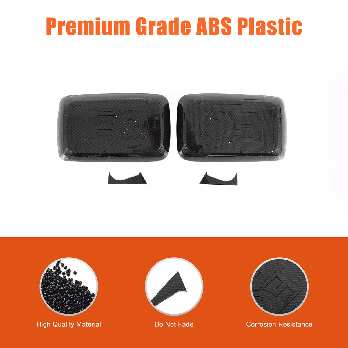 Mech ABS Carbon Fiber Outer Rearview Mirror Cover Trim For Hummer H3 2005-09 US 9