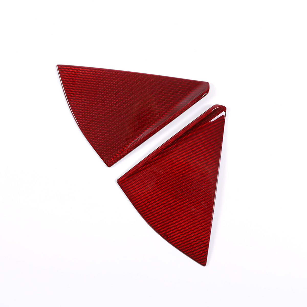 Red Real Carbon Window Triangle Cover Trim For Corvette C8 Convertible Z06 Z51 9