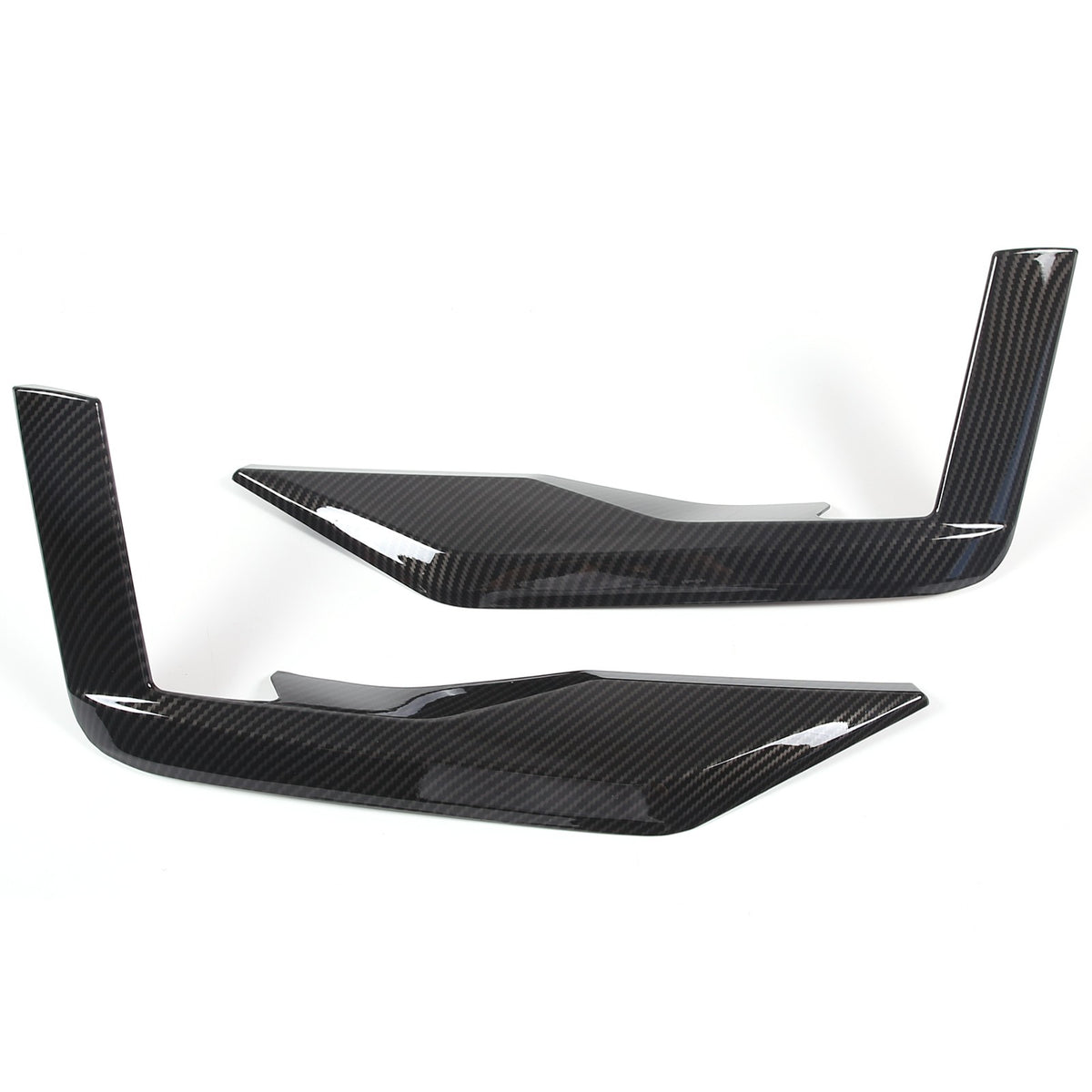 ABS Carbon Fiber Front & Rear Bumper Corner Trim Set For Cadillac Escalade 21-23 17