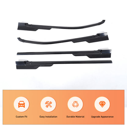Black ABS Exterior Window Bottom Sill Trim Strip For Toyota Tacoma 2015-2022 20