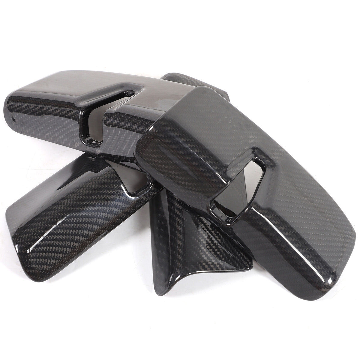 Real Carbon Fiber Interior Door Lock Trim Cover For Porsche Panamera 17-23 11