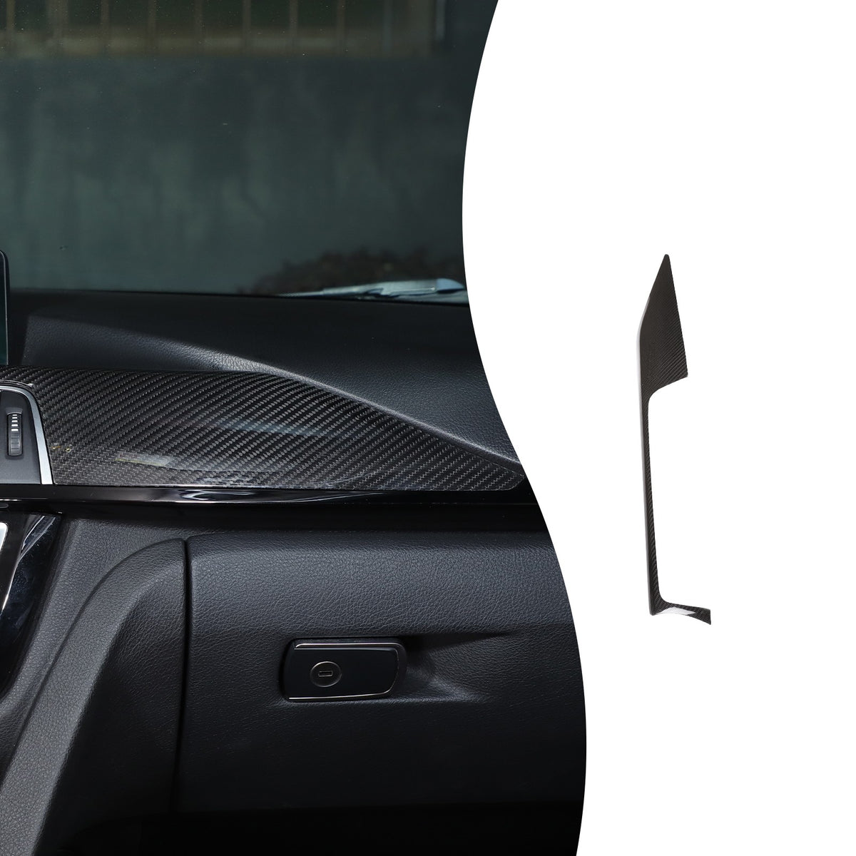 Real Carbon Fiber Central Console Dashboard Trim For BMW M3 M4 F80 F82 2014-2019 11