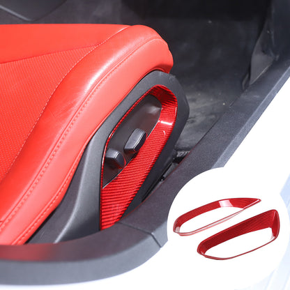 Red Real Carbon Fiber Full Interior Set Decor Trim Kit for Corvette C8 20-25 - Styles 46-50 32