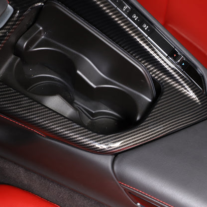 ABS Carbon Fiber Center Console Frame Trim Cover For Corvette C8 2020-2025 US 12