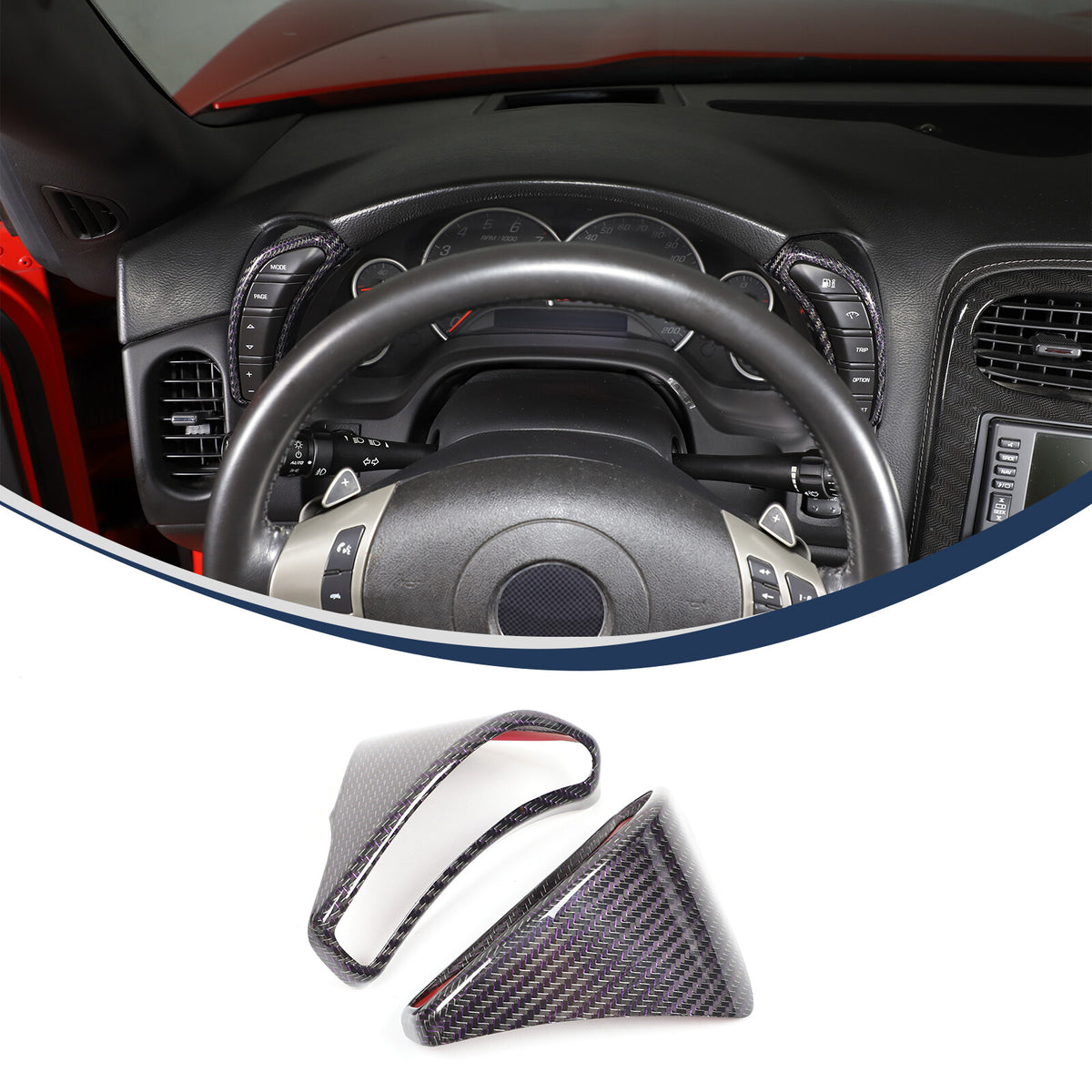 Real Carbon Fiber Interior Dashboard Console Frame Trim For Corvette C6 2005-13 2