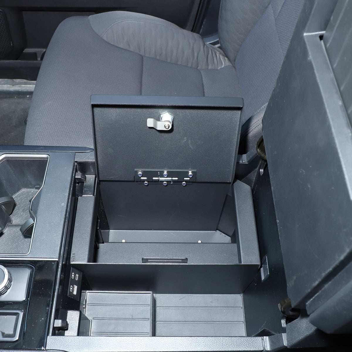 Electronic Fingerprint Lock Center Console Safe Box For Toyota Tundra 2022+ US 10