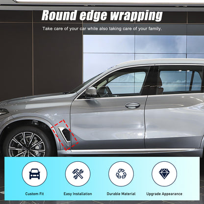 Real Carbon Fiber Side Body Fender Air wing Vent Trim Cover For BMW X5 G05 23-24 13
