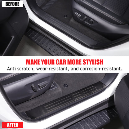 Black Interior Door Sill Guard Protector Cover For Toyota Land Cruiser LC250 US 10