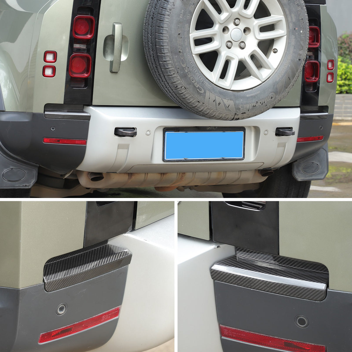 Real Carbon Fiber Rear Bumper Side Taillight Lower Trim For LR Defender L663 20+ 1