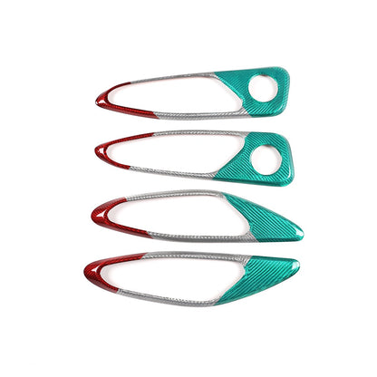 Tri-Color Real Carbon Fiber Inner Door Handle Trim For Alfa Romeo Giulia 2017-20 18