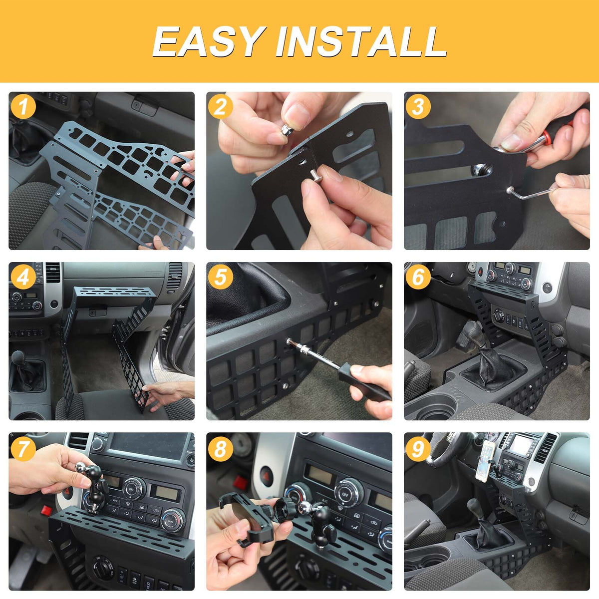 Center Console Multi-Function Extension Platform For Nissan Frontier 2009-2017 6