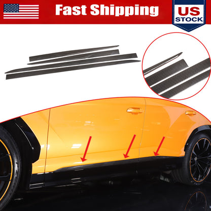 Real Carbon Fiber Door Side Body Molding Trim for Lamborghini Urus 18-23 US 1