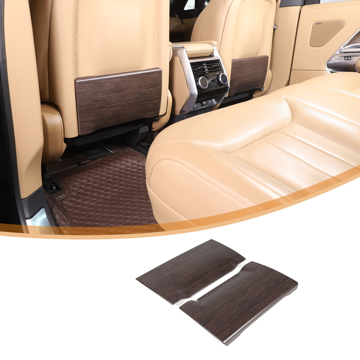 Grain ABS Seat Back Anti-kick Panel Trim Cover For LR Range Rover 2023-2024 18